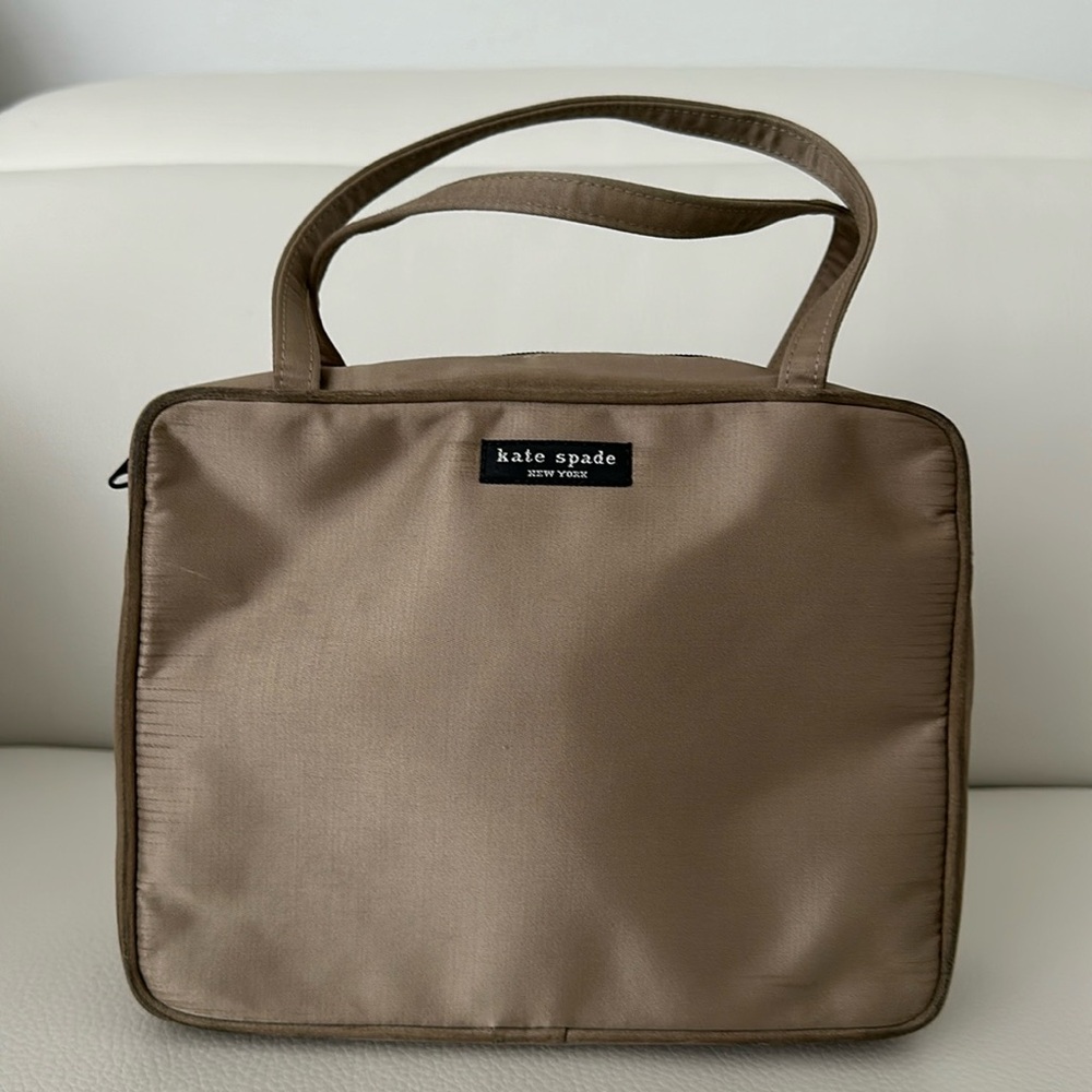 Kate Spade handbag in gold-bronze satin